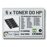 5-PAK Multibox Toner do HP CF259X 59X LaserJet Pro M304 M404 M428 zamiennik Z CHIPEM - 3