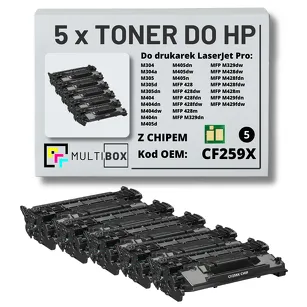 5-PAK Multibox Toner do HP CF259X 59X LaserJet Pro M304 M404 M428 zamiennik Z CHIPEM