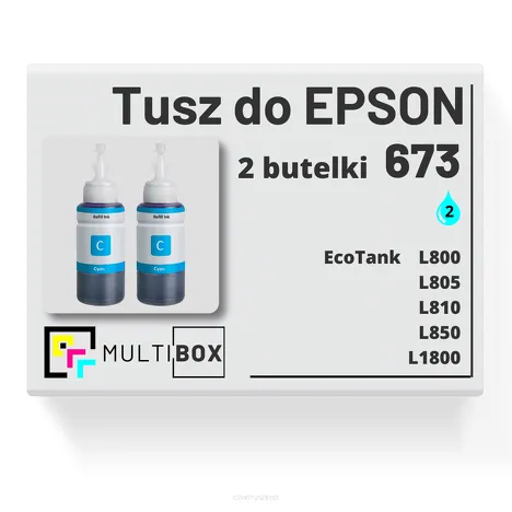 Tusz do EPSON 673 T6732 C13T67324A 2-pak cyan zamiennik Multibox