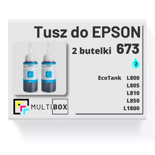 Tusz do EPSON 673 T6732 C13T67324A 2-pak cyan zamiennik Multibox