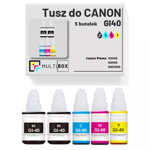 Tusz do CANON GI40 5-pak black / cyan / magenta / yellow zamiennik Multibox