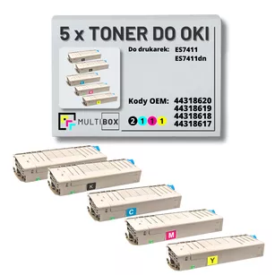 Toner do OKI ES7411 5-pak black/cyan/magenta/yellow zamiennik Multibox