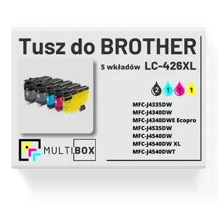 Tusz do BROTHER LC-426XL 5-pak cyan / magenta / yellow / black zamiennik Multibox