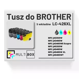 Tusz do BROTHER LC426XL 5-pak cyan / magenta / yellow / black zamiennik Multibox