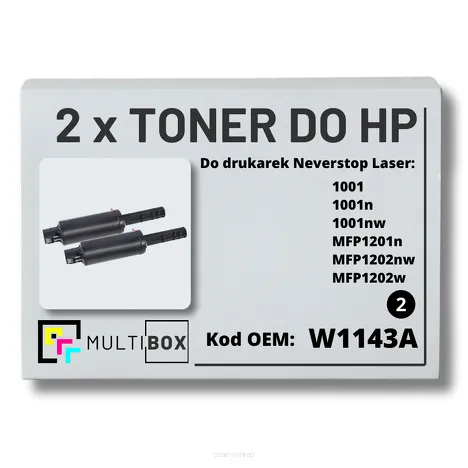 Toner do HP W1143A 143A 2 -pak black Zamiennik Multibox