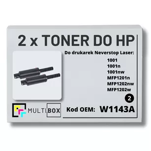 Toner do HP W1143A 143A 2 pak black Zamiennik Multibox