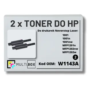 2-PAK Multibox Toner do HP W1143A 143A black Zamiennik