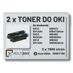 2-PAK Multibox Toner  do OKI B412 B432 B512 MB472 MB492 MB562 45807106  zamiennik - 2
