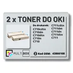 2-PAK Multibox Toner do OKI C710 C711 43866108 black zamiennik - 2