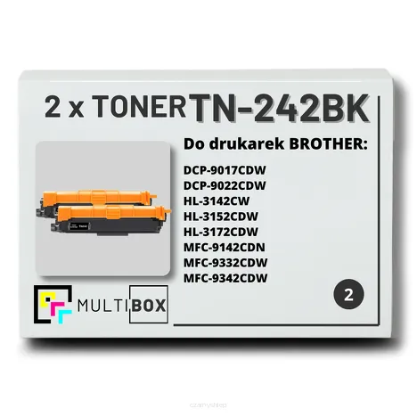 2-PAK Multibox Toner do BROTHER TN242BK Black zamiennik