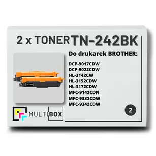 Toner do BROTHER TN242BK 2-pak Black Multibox zamiennik