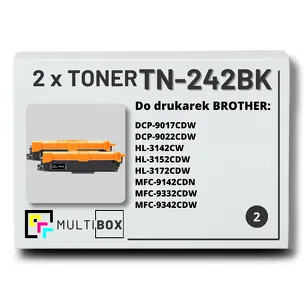 2-PAK Multibox Toner do BROTHER TN242BK Black zamiennik