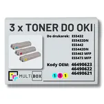 3-PAK Multibox Toner do OKI ES5432 ES5463 cyan/magenta/yellow zamiennik - 2