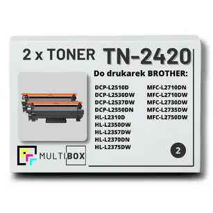 2-PAK Multibox Toner do BROTHER TN2420 zamiennik