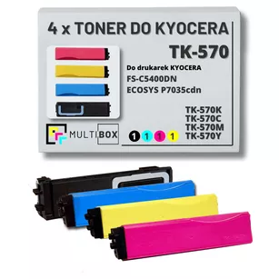 4-pak Toner do KYOCERA TK570 FSC5400 16,0K/3x10,0K CMYK Multibox zamiennik