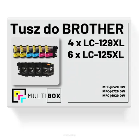 10-pak Tusz do BROTHER LC-129XL LC-125XL Multibox