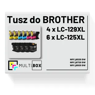 10-pak Tusz do BROTHER LC-129XL LC-125XL Multibox