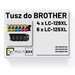 10-pak Tusz do BROTHER LC129XL LC125XL Multibox