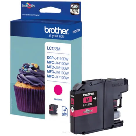 BROTHER tusz LC123M oryginalny magenta 600 stron