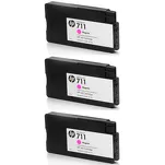 HP 711 tusz CZ135A oryginalny magenta 3-pak - 2