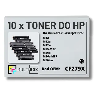 10-PAK Multibox Toner do HP CF279X 79X M12 M26 zamiennik