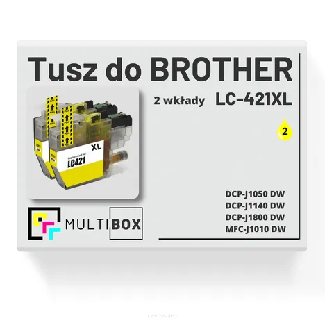 Tusz do BROTHER LC-421XLY 2-pak yellow zamiennik Multibox