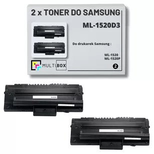 2-pak Toner do SAMSUNG ML1520 ML1520D3 3K Multibox Zamiennik