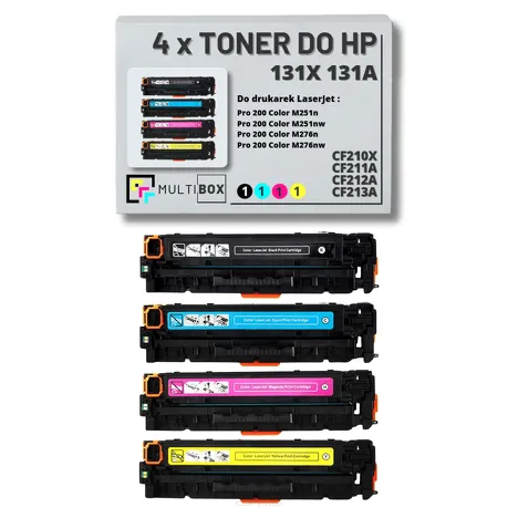 4-PAK Multibox Toner do HP 131X 131A CMYK CF210X CF211A CF212A CF213A zamiennik