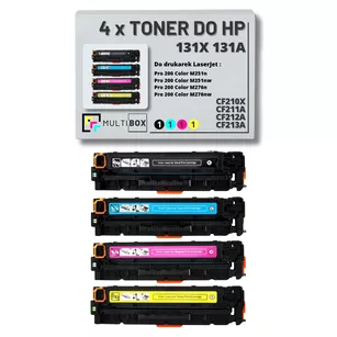 Toner do HP 131X 131A 4-pak CMYK CF210X CF211A CF212A CF213A zamiennik Multibox