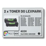 2-PAK Multibox Toner do LEXMARK MX711 MX810 622X 62D2X00 2x45.0K zamiennik - 2
