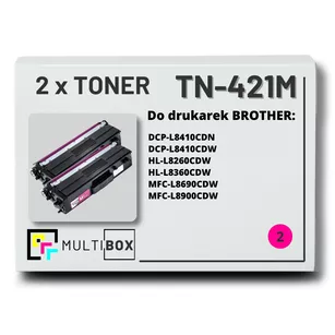 Toner do BROTHER TN421M 2-pak Magenta Multibox zamiennik