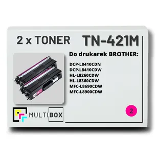 2-PAK Multibox Toner do BROTHER TN421M Magenta zamiennik