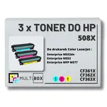 3-PAK Multibox Toner do HP 508X CMY CF361X CF362X CF363X zamiennik - 2
