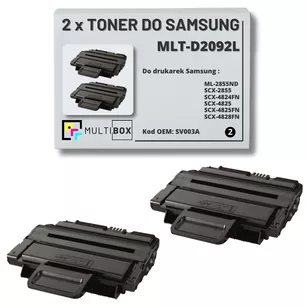 2-pak Toner do SAMSUNG ML2855 SCX4824 MLTD2092L SV003A 5K Multibox Zamiennik