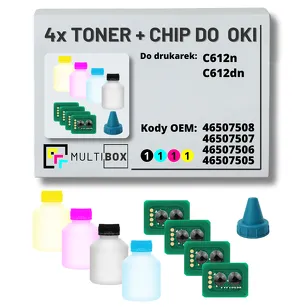 4-PAK Multibox Tonery + chipy do OKI C612 8,0K/3x6,0K