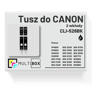 2-PAK Multibox Tusz do CANON CLI526BK black zamiennik