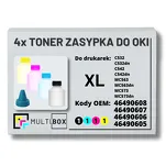 4-PAK Multibox Tonery zasypki do OKI C532 C542 MC563 MC573 XL 7,0K/3x6,0K - 2