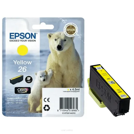 Epson tusz 26 T2614 C13T26144012 oryginalny yellow