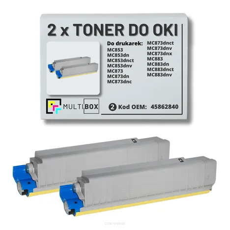 2-PAK Multibox Toner do OKI MC853 MC873 45862840 black zamiennik