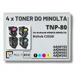 4-PAK Multibox Toner do KONICA MINOLTA TNP80 AAJW152 AAJW452 AAJW352 AAJW252 BIZHUB C3320i 13.0K/3x9.0K CMYK zamiennik - 2