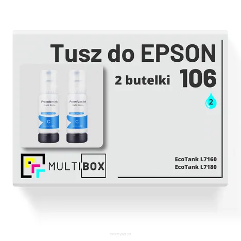 Tusz do EPSON 106 T00R2 C13T00R240 2-pak cyan zamiennik Multibox