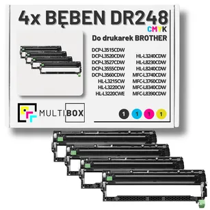 4-PAK Multibox Bęben do BROTHER DR248CL CMYK zamiennik