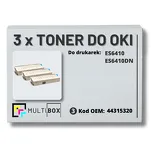 3-PAK Multibox Toner do OKI ES6410 44315320 black zamiennik - 2