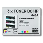 3-PAK Multibox Toner do HP 648A CMY CE261A CE262A CE263A zamiennik - 2