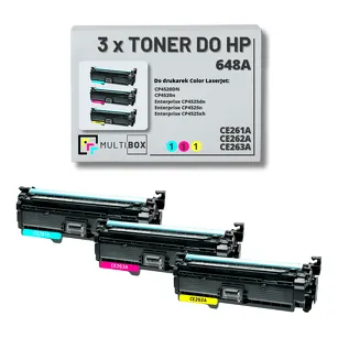 3-PAK Multibox Toner do HP 648A CMY CE261A CE262A CE263A zamiennik