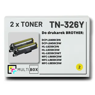 Toner do BROTHER TN-326Y 2-pak Yellow Multibox zamiennik