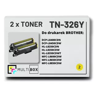 Toner do BROTHER TN326Y 2-pak Yellow Multibox zamiennik