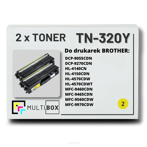 2-PAK Multibox Toner do BROTHER TN320Y Yellow zamiennik
