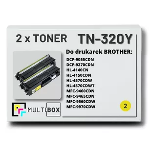 Toner do BROTHER TN320Y 2-pak Yellow Multibox zamiennik