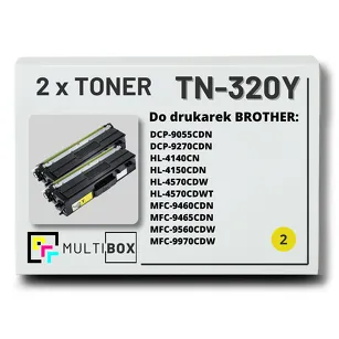 2-PAK Multibox Toner do BROTHER TN320Y Yellow zamiennik